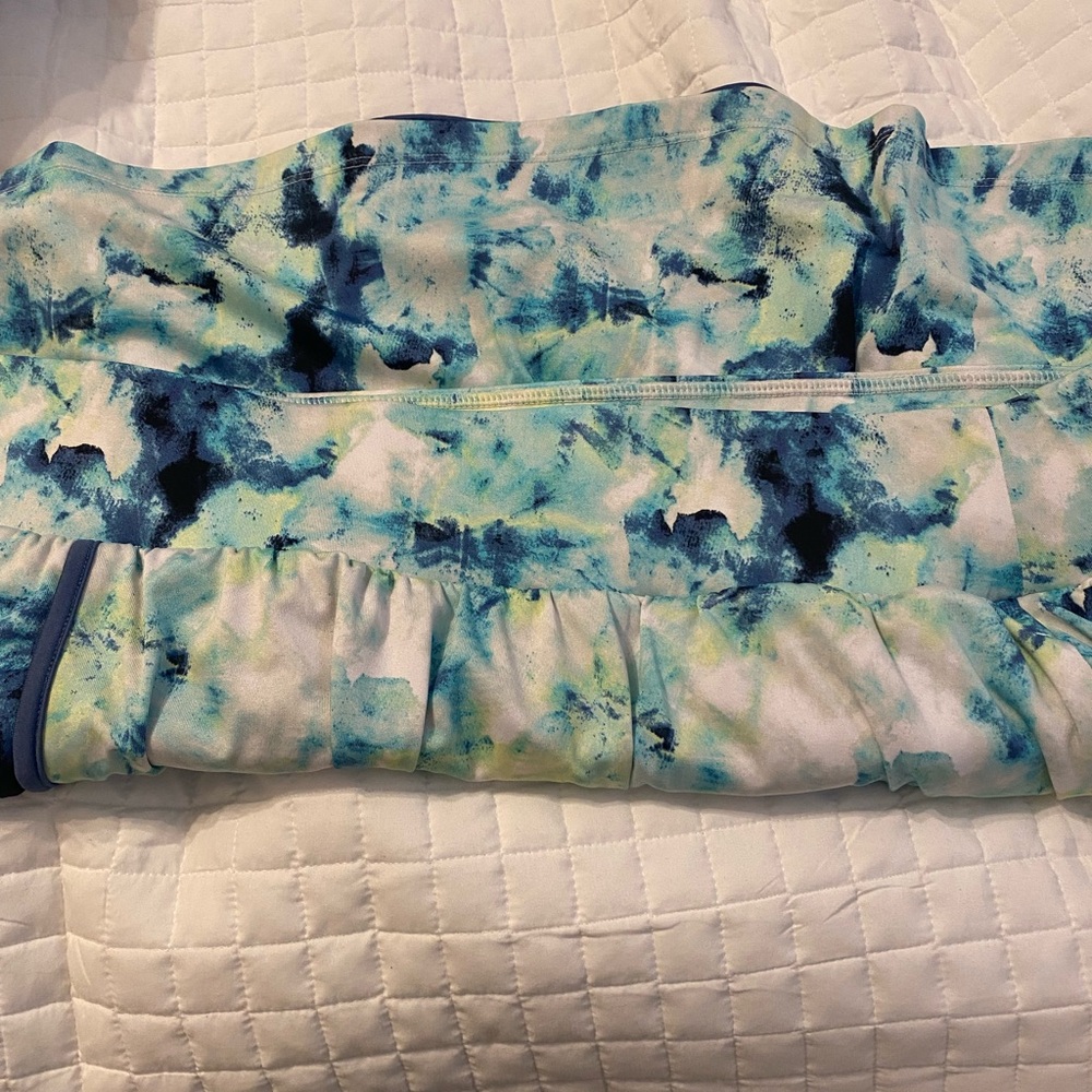 Lane Bryant Blue and White Patterned Skort